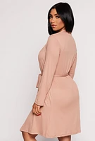 Womens Ribbed Knit Cropped Pajama Tank Top and Shorts with Robe,
