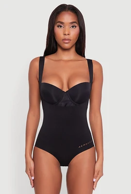 Womens Shapewear Thong Bodysuits, Black, Size L