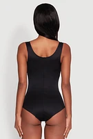 Womens Shapewear Thong Bodysuits, Black, Size S