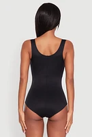 Womens Shapewear Thong Bodysuits, Black, Size L