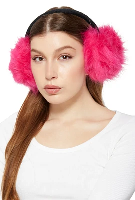 Womens Oversized Faux Fur Earmuffs,