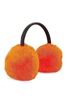 Womens Faux Leather Band Fur Earmuffs,