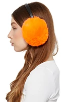 Womens Faux Leather Band Fur Earmuffs,