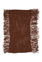 Womens Fringe Infinity Scarf, Brown