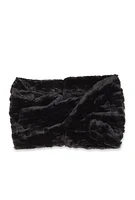 Womens Faux Fur Scarf, Black