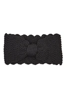Womens Crochet Bow Headband, Black