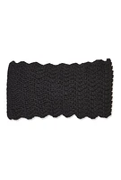 Womens Crochet Bow Headband, Black