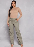 Womens Seamless Mock Neck Long Sleeve Bodysuit,