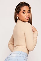 Womens Turtleneck Long Sleeve Bodysuit,