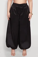Womens Plus Nylon Parachute Pants,