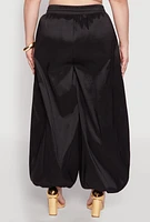 Womens Plus Nylon Parachute Pants,