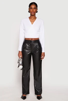 Womens Rhinestone Tie Front Top, White,