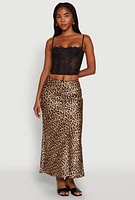 Womens Chic Sheer Lace Cropped Bustier Top with Sweetheart Neckline, Black, Size L
