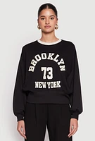 Womens Iris Brooklyn New York Sweatshirt, Black, Size L