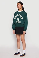 Womens Iris Brooklyn New York Sweatshirt, Green, Size L