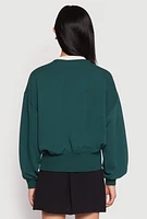 Womens Iris Brooklyn New York Sweatshirt, Green, Size L
