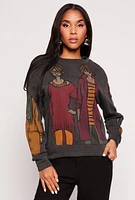 Womens Graphic Crew Neck Sweatshirt,