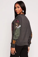 Womens Graphic Crew Neck Sweatshirt,