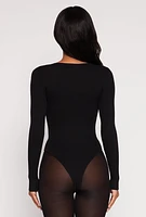 Womens Daisy Ribbed Knit Bodysuit, L