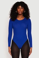 Womens Daisy Ribbed Knit Bodysuit, Blue, Size S