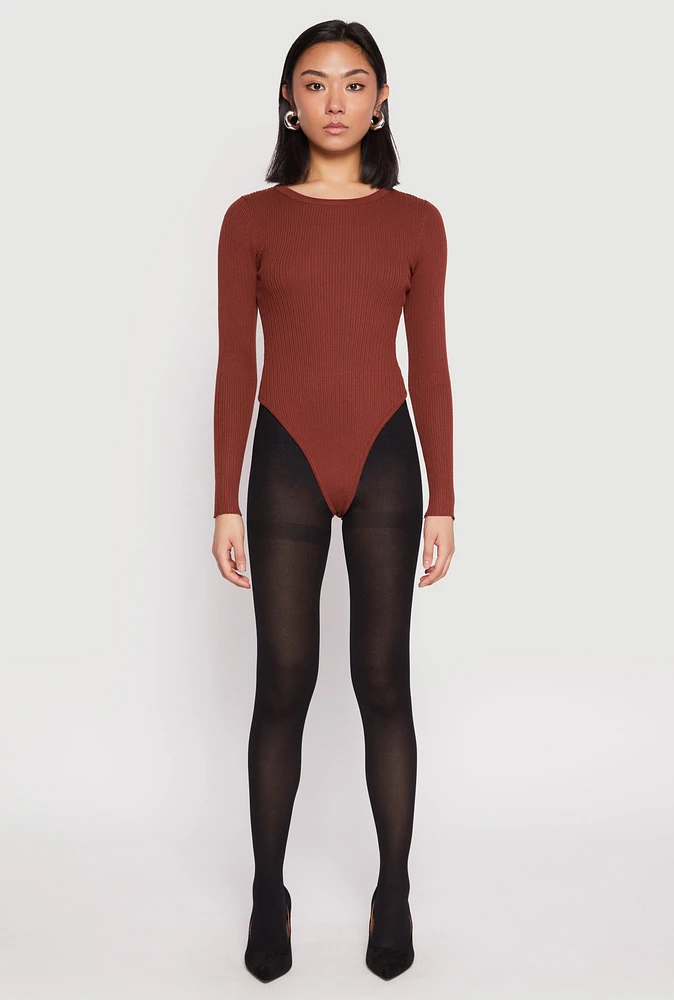 Womens Daisy Ribbed Knit Bodysuit, S