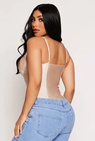 Womens Ruched Padded Bustier Bodysuit,