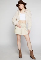Womens Haute Monde Pleated Mini Skirt, White,