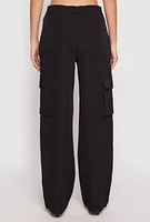 Womens Cargo Dress Pants, Black, Size M