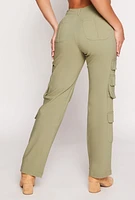 Womens Haute Monde Straight Leg Cargo Pants, Green,