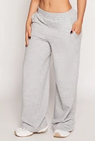 Womens Iris Wide Leg Pull On Sweatpants, Grey, Size M