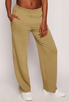 Womens Iris Wide Leg Pull On Sweatpants, Green, Size M