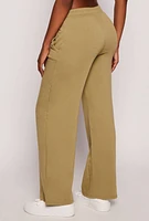 Womens Iris Wide Leg Pull On Sweatpants, Green, Size M
