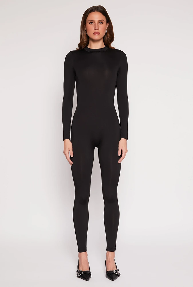 Womens Daisy High Neck Long Sleeve Catsuit,