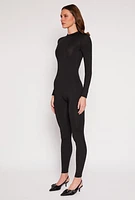 Womens Daisy High Neck Long Sleeve Catsuit,