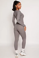 Womens Daisy Long Sleeve Catsuit, Grey, Size M