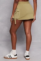 Womens Iris Tabbed Cargo Pocket Mini Skort, Green, Size M