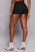 Womens Side Buckle Detail Shorts,