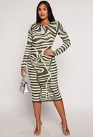 Womens Almost Famous Abstract Sweater Dress,