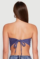 Womens Rodeo Roundup Tie Back Top, Blue, Size L
