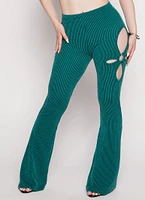 Womens O Ring Side Cut Out High Waist Pants,