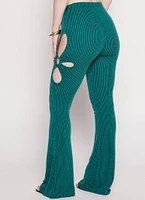 Womens O Ring Side Cut Out High Waist Pants,