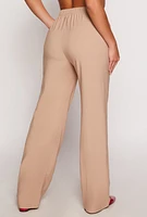 Womens Pleated High Waisted Wide Leg Pants,