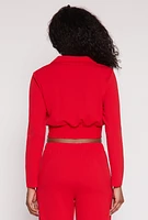 Womens Smocked Button Front Blouse, Red,