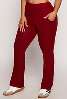 Womens French Terry Flare Pants,