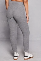 Womens Distressed Hem Joggers, Grey, Size L