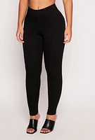 Womens Soft Knit High Waist Leggings,