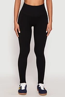 Womens Seamless Compression Rib Leggings,