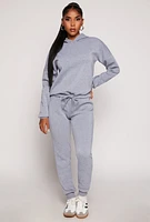 Womens Drawstring Hem Pullover Hoodie,
