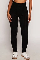 Womens Cable Knit High Waist Joggers,