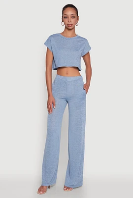 Womens Daisy Pull On Wide Leg Pants,